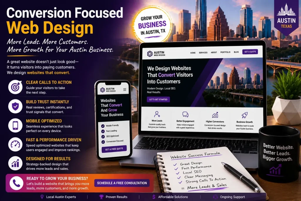 conversion focused web design Austin TX