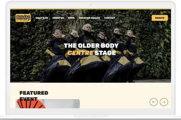 Moving Memory dance website project